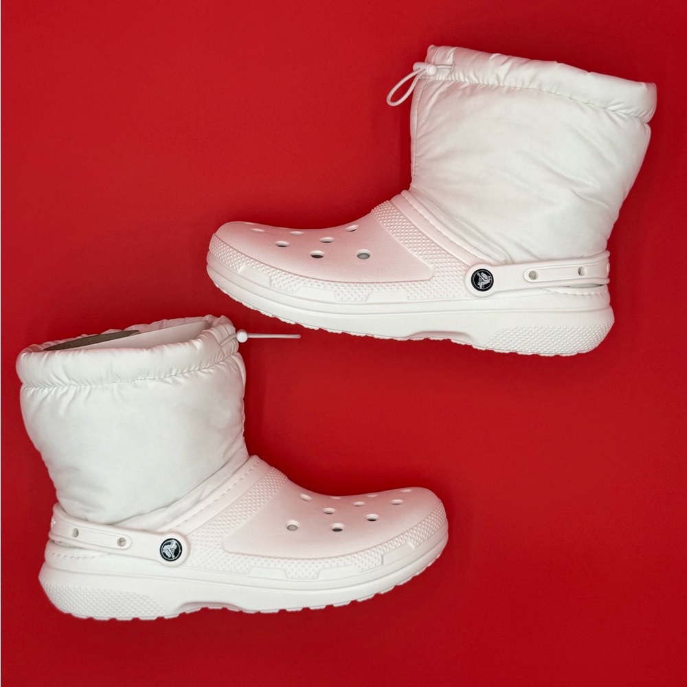 Crocs Unisex White Classic‎ Lined Neo Puff Boots | Men's 11 NWOT, ships next day